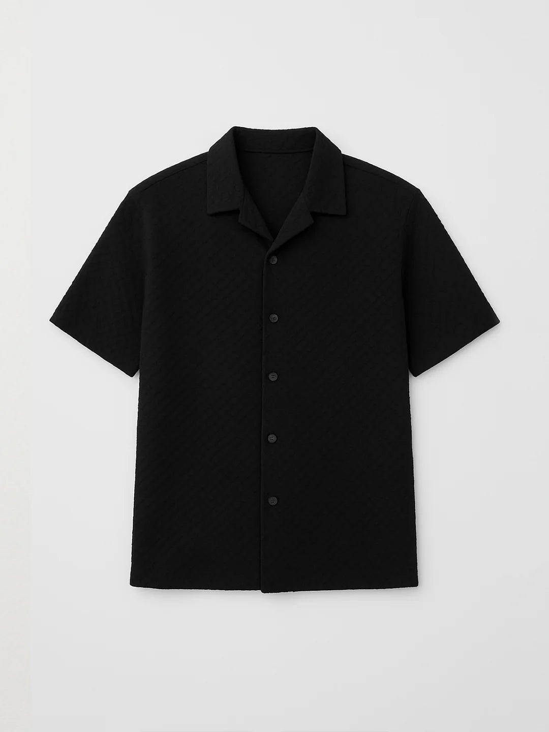 Men’s Luxury Imported Coat Collar Black Shirt