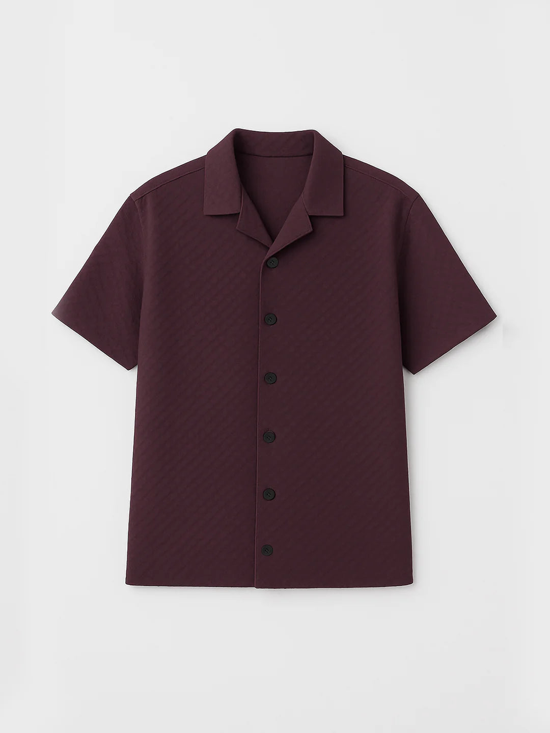 Men’s Luxury Imported Coat Collar Maroon Shirt